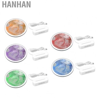 Hanhan Moving Sand Art Lamp High Transparency USB Plug in Round Quicksand Light Exquisite for Bedroom for Bookshelf