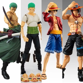 โมเดลฟิกเกอร์ อนิเมะ One Piece Zoro Luffy Ace Change Face ของเล่นสําหรับเด็ก