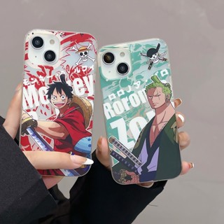 เคสโทรศัพท์มือถือ ลายการ์ตูนอนิเมะ Zoro Luffy คุณภาพสูง สําหรับ iPhone 14 13 12 11 Pro Max 11