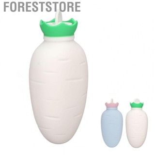 Foreststore 330ML Carrot Shaped Hot Water Bottle Neck bODY  Soreness Relief Cute Silicone Hot Water Bag for Menstrual Cramps