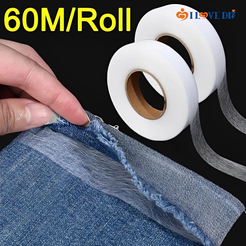 1/2 ซม. สีดํา สีขาว สองด้าน เทปกาวเย็บผ้า / เสื้อผ้า เครื่องแต่งกาย ฟิวส์ได้ บุผ้า เทป / ไม่ทอ เย็บปะติดปะต่อกัน DIY อุปกรณ์เสื้อผ้า