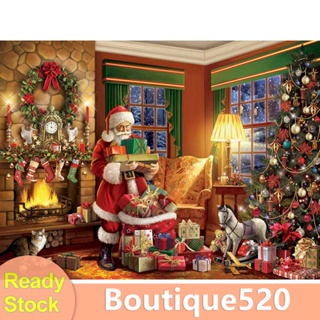 [boutique520.th] ด้ายผ้าฝ้าย ปักครอสสติตช์ รูปซานตาคลอส สําหรับของขวัญ