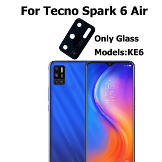 ของแท้ เลนส์กระจกกล้องหลัง พร้อมสติกเกอร์กาว แบบเปลี่ยน สําหรับ Tecno Spark 6