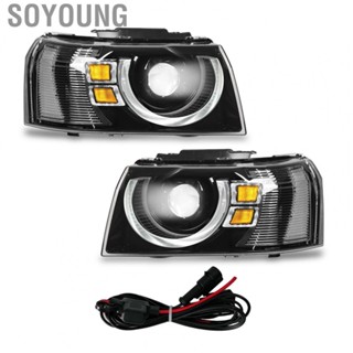 Soyoung Full  Headlights Dual Beam Projector Replacement For Land Rover Freelander 2 L359 2007‑2015