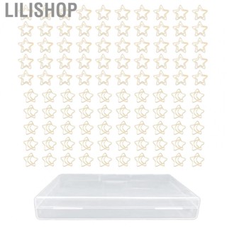 Lilishop Small Paper Clips  Paper Clips 100 Pcs  Slip Star Moon Shape  for File Classification
