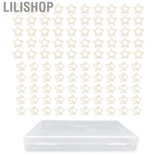 Lilishop Small Paper Clips  Paper Clips 100 Pcs  Slip Star Moon Shape  for File Classification