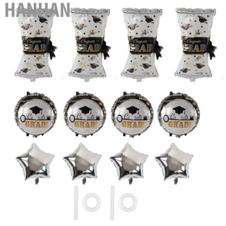 Hanhan Graduation Balloon  Black White Balloons Easy Hanging  for Graduation Events for Decorations