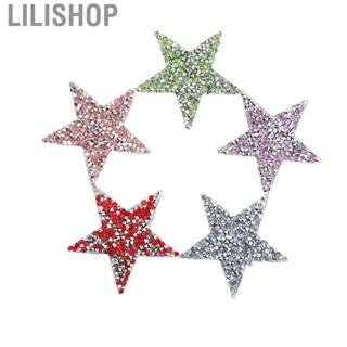 Lilishop Cloth   5pcs 6cm Colored Star Iron On   for Robes for Bags for T Shirts