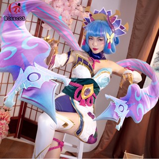 ชุดคอสเพลย์เกม League of Legends Soul Lotus Cinderella Evelyn สไตล์ญี่ปุ่น พร้อมส่ง