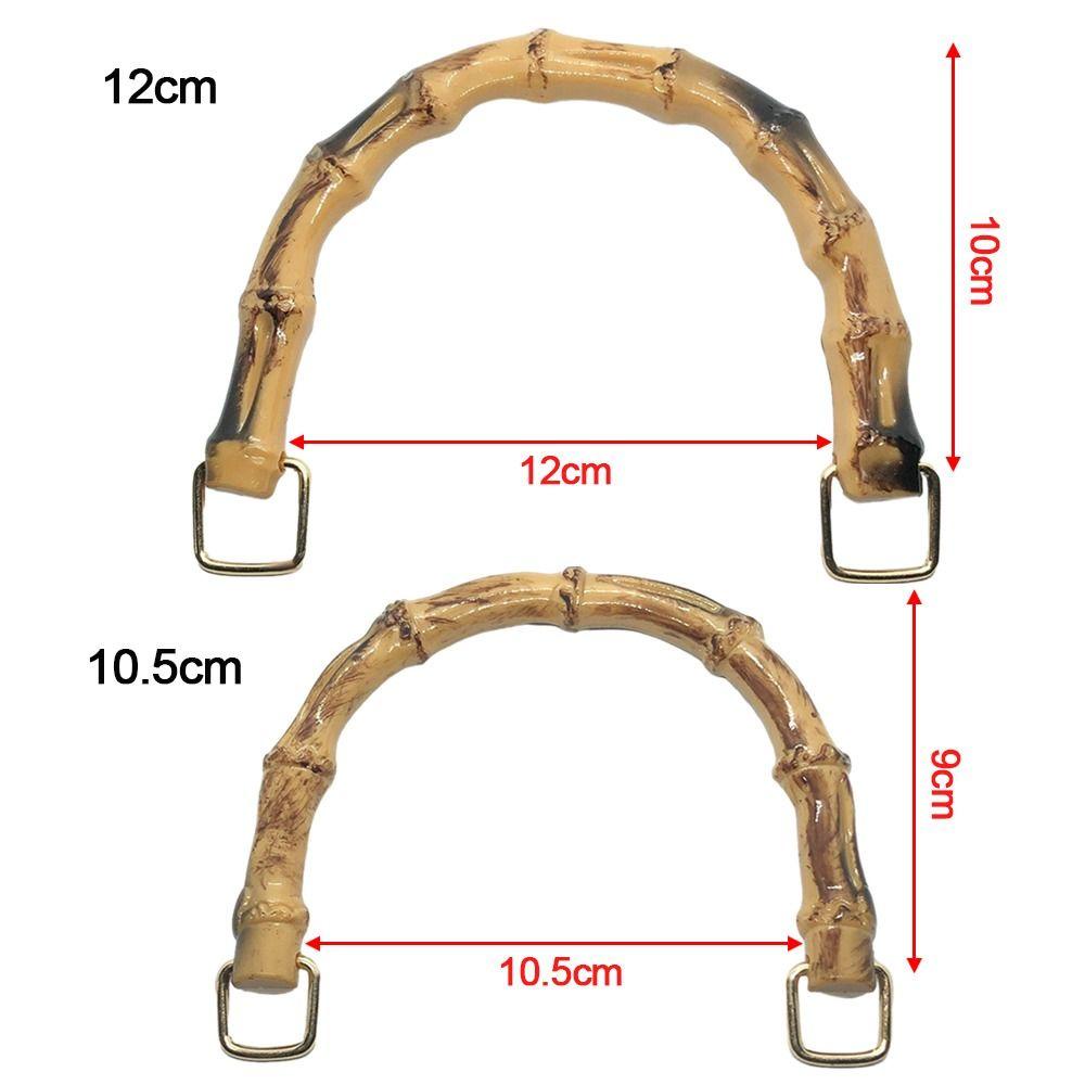 Roxul Bamboo Bag Handles Handmade With Buckle Bag Accessories Gift Box Handle Shoulder Bag Strap