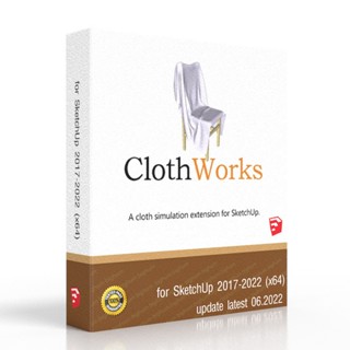 ClothWorks 1.7.4c for Sketchup 2018-2022 ปลั๊กอิน โปรแกรม เพื่อการจำลองเอฟเฟกต์ผ้า [ตัวเต็ม] [ถาวร] 🔥