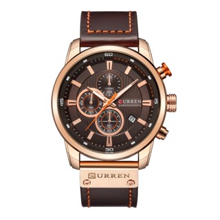 Curren 8291 ใหม่ นาฬิกาข้อมือแฟชั่น หกเข็ม ปฏิทิน สําหรับผู้ชาย (ฟรีกล่องนาฬิกาสวยหรู)