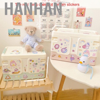 Hanhan Storage Box Plastic Collapsible Multifunctional Desktop Book Container Home Decoration for Dormitory