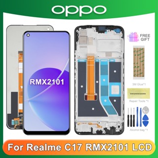 อะไหล่หน้าจอสัมผัส LCD C17 6.5 นิ้ว สําหรับ Oppo Realme C17 RMX2101 Realme C17