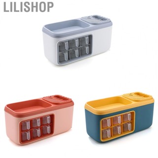 Lilishop Seasoning Bottle Storage Box Multifunctional Double Layer Kitchen Seasoning Bottle Spice Organizer   Utensil Holder