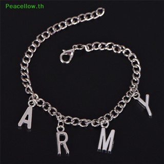 Peacellow กําไลข้อมือแฟชั่น ลายศิลปินเกาหลี BTS Bangtan Boys ARMY TH