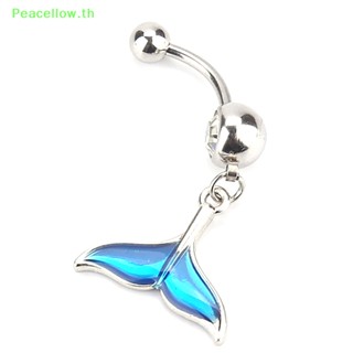 Peacellow แหวนสเตนเลส รูปหางปลา สีทอง สีเงิน สําหรับผู้หญิง