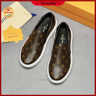 Cc fashion Luxury (Top quality) New Lou1s Vuitton รองเท้าลําลองแฟชั่น