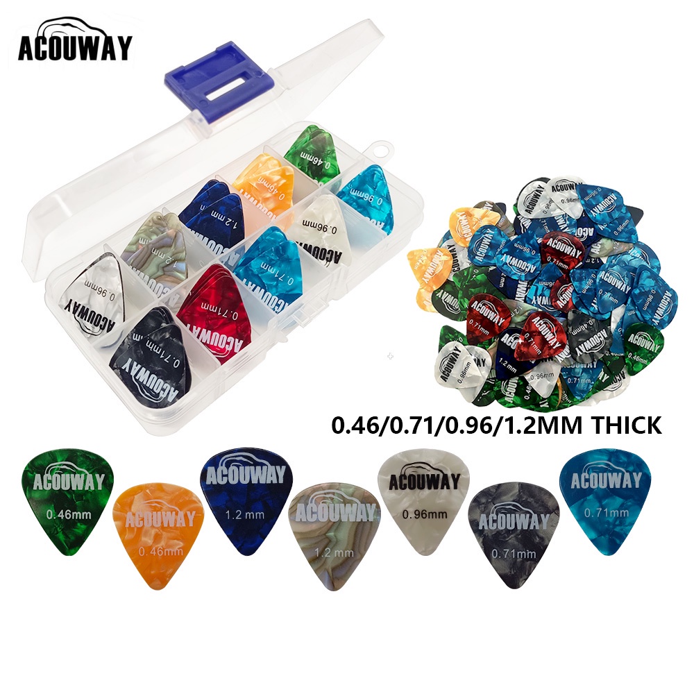 (พร้อมส่ง) ปิ๊กกีตาร์Acouway ชุด30ชิ้น ปิ๊กกีตาร์โปร่ง ปิ้กกีตาร์ไฟฟ้า Guitar pick  แถมฟรีกล่องใส อย่างดี