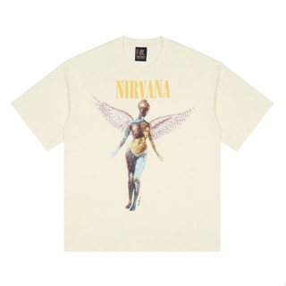 ✨ พร้อมส่ง ✨ เสื้อยืดแขนสั้นลําลอง พิมพ์ลาย Kanye Rock NIRVANA Angel NIRVANA พลัสไซซ์ สไตล์สตรีท สําหรับผู้ชาย และผู้หญิง