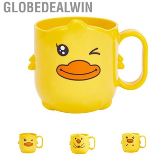 Globedealwin Tooth Brush Cup PP Cute Cartoon Duck Pattern Children Water Mug for Household Bathroom