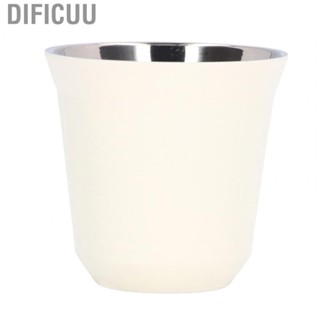 Dificuu 80ml/160ml Coffee Mug Stainless Steel 2-Layers Good Heat Insulation Water Cup