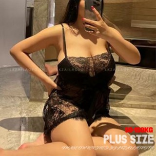 Plus size sexy lingerie👙ชุดนอนไม่ได้นอนสาวอวบ ชุดนอนกระโปรงสายเดี่ยว เซ็กซี่ ลูกไม้ สีดำ ซีทรู ,ชุดชั้นในเซ็กซี่ไซส์ใหญ่ผู้หญิง ,คนอ้วนใส่ได้