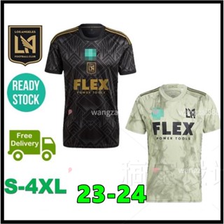 พร้อมส่ง เสื้อกีฬาแขนสั้น ลายทีม Los Angeles FC LAFC 2023 24 ชุดเหย้า สําหรับผู้ชาย (S-4XL)