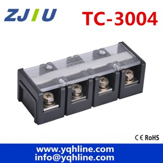 บล็อกเทอร์มินัลสกรูทองแดง 600V 300A แถวคู่ 4P 4 ตําแหน่ง TC-3004 ใหม่ 100%