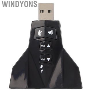 Windyons 7.1 Channel USB  Card External Stereo  Adapter Converter For Headphone