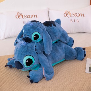 ตุ๊กตาดิสนีย์ Lilo Stitch ขนาด 55 ซม. 75 ซม.&amp;amp;หมอนตุ๊กตานุ่ม รูปการ์ตูนสติทช์น่ารัก สีน้ําเงินเข้ม เหมาะกับของขวัญ