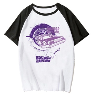 เสื้อยืด พิมพ์ลายกราฟฟิคมังงะ Back to the Future แฟชั่นฤดูร้อน สําหรับผู้หญิง