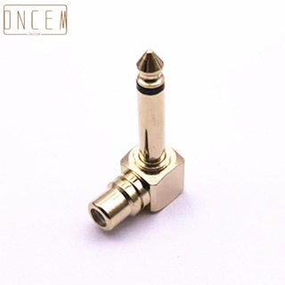 【ONCEMOREAGAIN】Gold -plated Converter 6.5 to AV audio connector 6.35 male to RCA female elbow