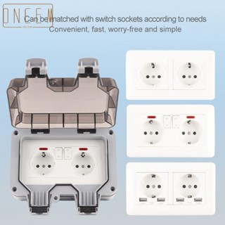 【ONCEMOREAGAIN】Electrical Socket AC220~250V Accessories EUstandard Panel IP66 Waterproof