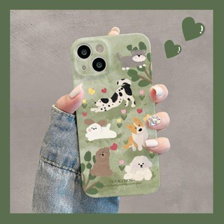 เคสโทรศัพท์มือถือ ลายการ์ตูนลูกสุนัขน่ารัก สไตล์เกาหลี สําหรับ Apple Iphone 14 13promax 11 12 12pro XR XS