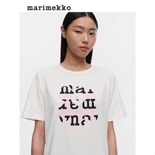 เสื้อยืดแขนสั้น พิมพ์ลาย Marimekkos spring/summer แฟชั่นฤดูใบไม้ผลิ และฤดูร้อน สําหรับผู้หญิง