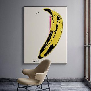 Andy Warhol/banana/Pop โปสเตอร์ภาพวาดผ้าใบ สําหรับตกแต่งผนังบ้าน ห้องนั่งเล่น