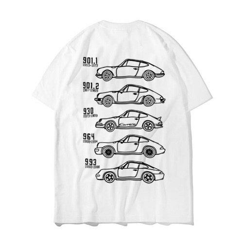 การออกแบบเดิมเสื้อยืดคอกลมราคาเสื้อยืดแขนสั้น พิมพ์ลาย Carrera 930 964 993 Porsche air-cooled สําหรั