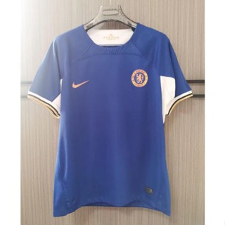 เสื้อกีฬาแขนสั้น ลายทีมชาติฟุตบอล Chelsea Jersey 23-24 ชุดเหย้า สีฟ้า