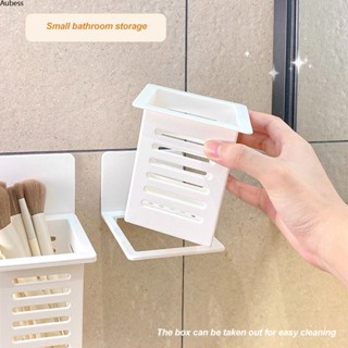 Ready Wall Mounted Storage Rack Toothpaste Toothbrush Organizer Self-adhesive Storage Basket Floating Shelves Hollow Drain Rack Serein