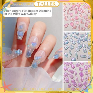 ✧Ready Stcok 100pcs Nail Art Irregular Diamonds Mixed Jewelry Fairy Aurora Color Illusion Resin Flat Bottom Decoration Manicure Tool For Nail Shop TALLER