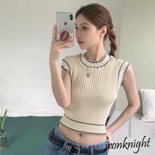 Ironknight- เสื้อกั๊ก แขนกุด คอกลม สําหรับผู้หญิง