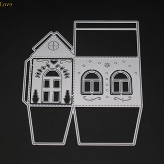 Love House แผ่นแม่แบบโลหะ ตัดลายนูน สําหรับตกแต่งสมุด อัลบั้ม แสตมป์ กระดาษ การ์ด DIY