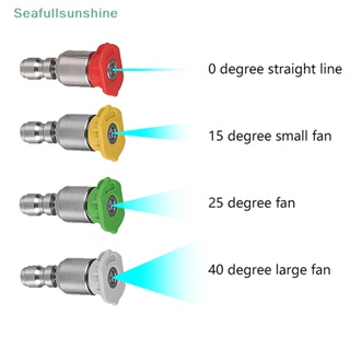 Seaf&gt; หัวฉีดเครื่องฉีดน้ําแรงดันสูง หมุนได้ 360 องศา 0 15 25 40 องศา