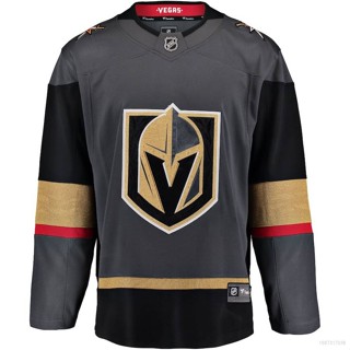 เสื้อยืดแขนยาว พิมพ์ลาย Ani NHL Vegas Golden Knights Home Jersey Hockey พลัสไซซ์ สไตล์สปอร์ต