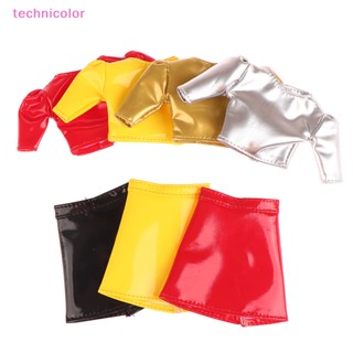 [technicolor] ใหม่ พร้อมส่ง กระโปรงหนัง PU แขนสั้น 29 ซม. อุปกรณ์เสริม สําหรับตุ๊กตา