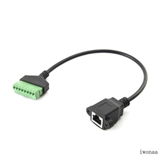 Iwo อะแดปเตอร์ขั้วต่อสกรู Rj45 เป็น 8 Pin สําหรับกล้องวงจรปิดดิจิทัล CCTV DVR