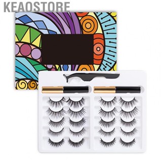 Keaostore Magnetic Lashes Set  Attractive Decorative Durable Reusable Chemical Fiber with Eyeliner Firm Adsorption for Dating