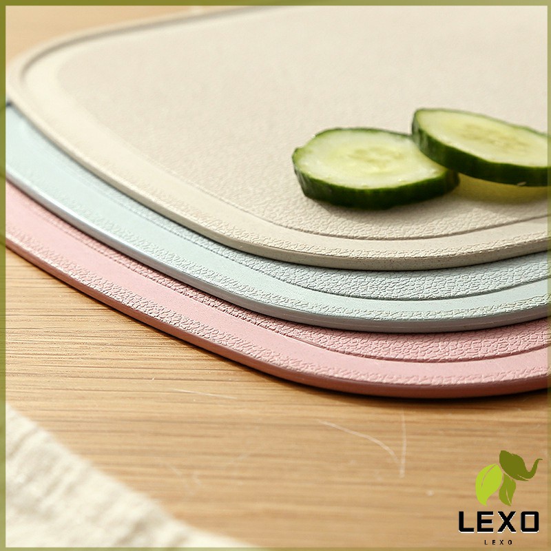 LEXO เขียง ฟางข้าวสาลี เขียงพลาสติก เขียงผักและผลไม้ chopping board