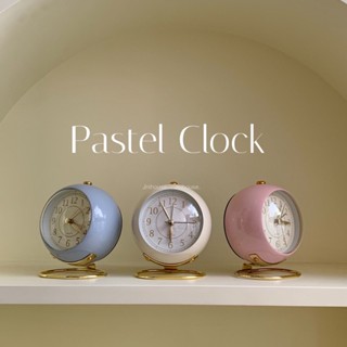 [พร้อมส่ง] นาฬิกาสีพาสเทล นาฬิกาตั้งโต๊ะ (Pastel Clock)